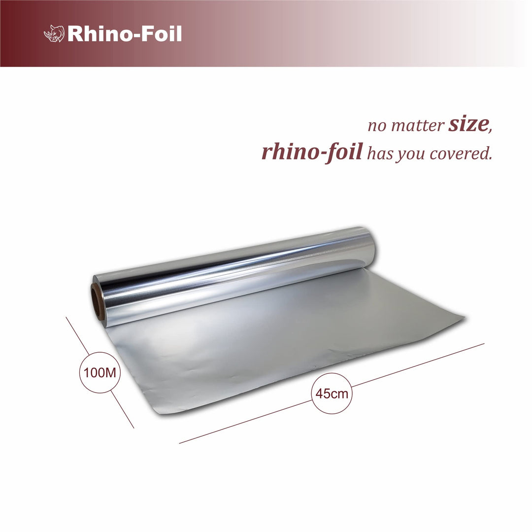 Rhino-Foil - Rouleau de feuille d'aluminium de 45 cm (18 po) - 100 m