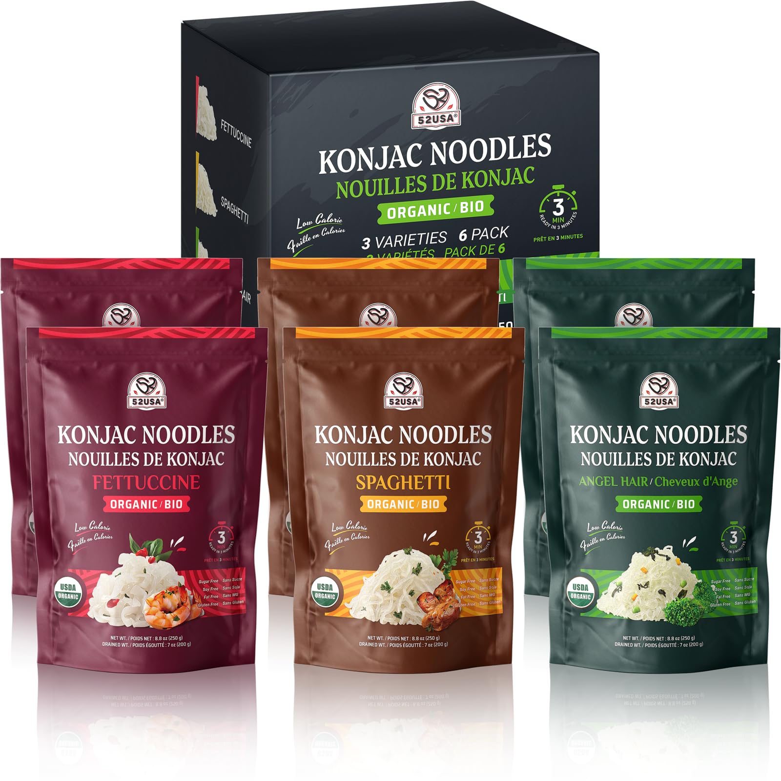 【美品】WWW_SAKENODAI WHAT WE WANT 52USA – Organic Konjac Shirataki Noodle – Angel Hair Fettuccine
