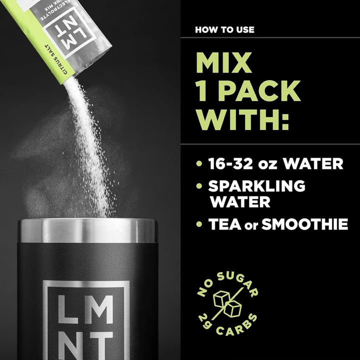 LMNT – Electrolytes – Citrus Salt – 30 Pack