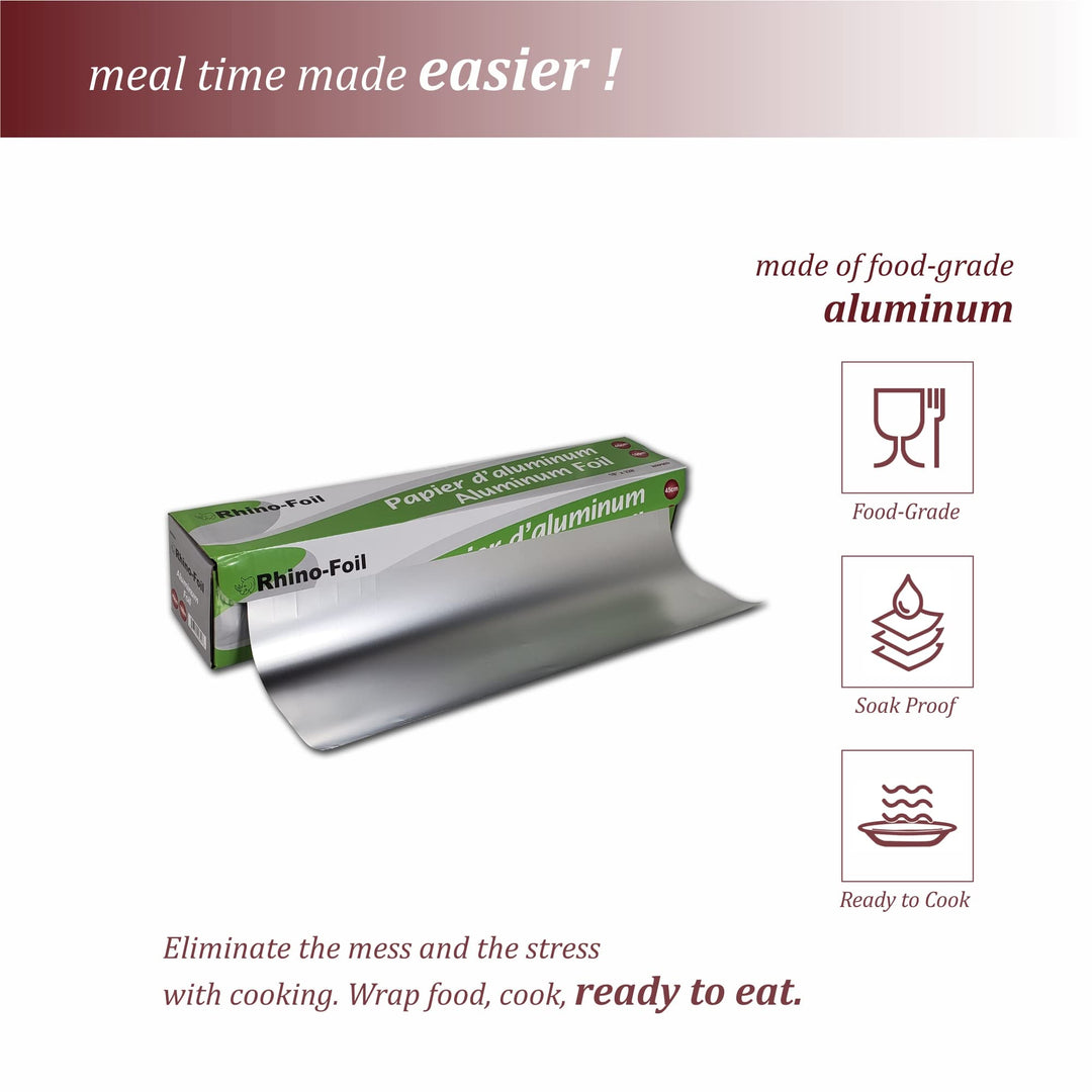 Rhino-Foil - Rouleau de feuille d'aluminium de 45 cm (18 po) - 100 m