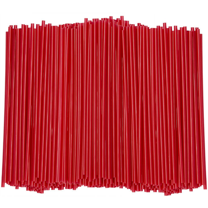 Red Sip Stirrers/Straws - 1000 Count - 5 Inch - Disposable Stir Sticks for Coffee & Cocktail - Canadian Distribution