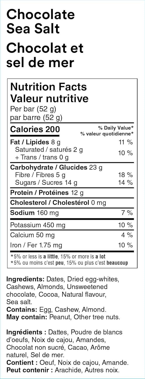 RXBAR – Barre protéinée – Chocolat sel de mer – 12 x 52 g