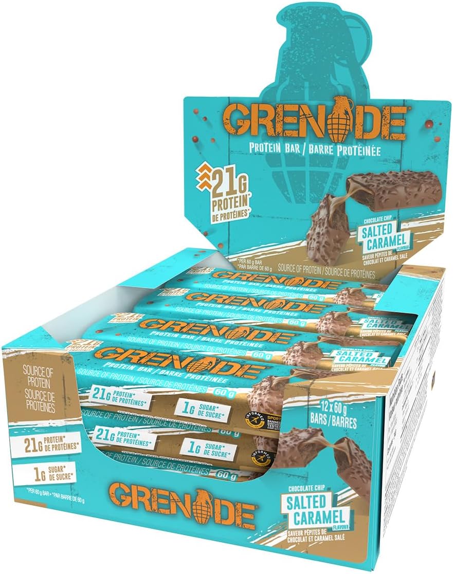 Grenade – Protein Bar – Chocolate Chip Salted Caramel – 12 x 60 g