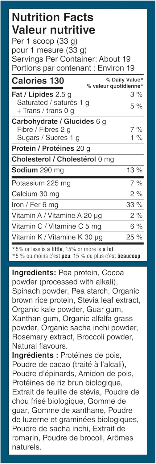 Vega – Protein & Greens – Chocolate – 618 g, 19 Servings