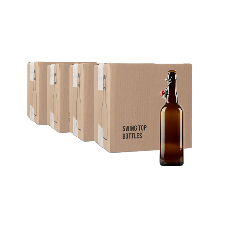 Swingtop Flip Top Glass Bottles | Brown (750 ml) 4 Cases of 12 bottles