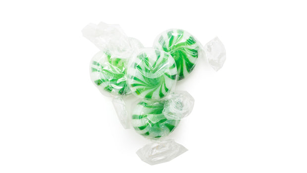 Green Pinwheel Mints - 26.45 LB Box