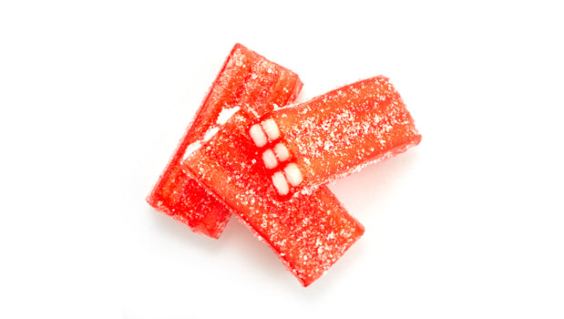 Strawberry Candy Bricks on a white background - 26.5 LB Box - Canadian Distributor