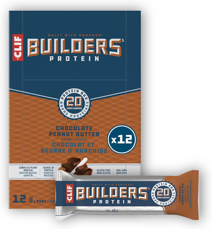 Clif Builders – Protein Bars – Chocolate Peanut Butter – 12 Pack