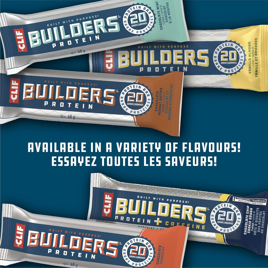 Clif Builders – Barres protéinées – Chocolat et beurre de cacahuète – Pack de 12