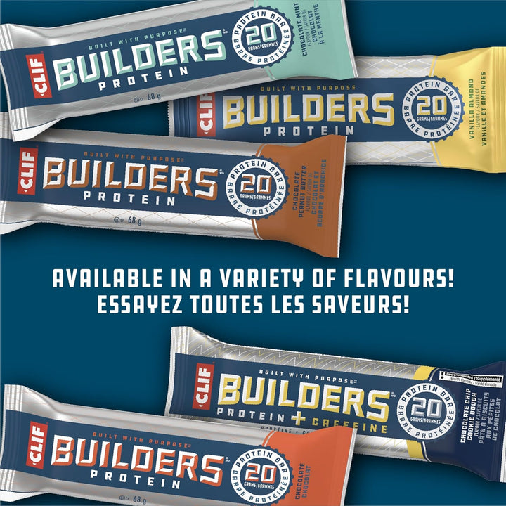 Clif Builders – Barres protéinées – Chocolat et beurre de cacahuète – Pack de 12