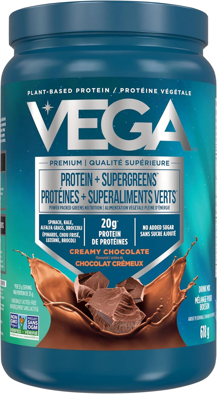 Vega – Protein & Greens – Chocolate – 618 g, 19 Servings