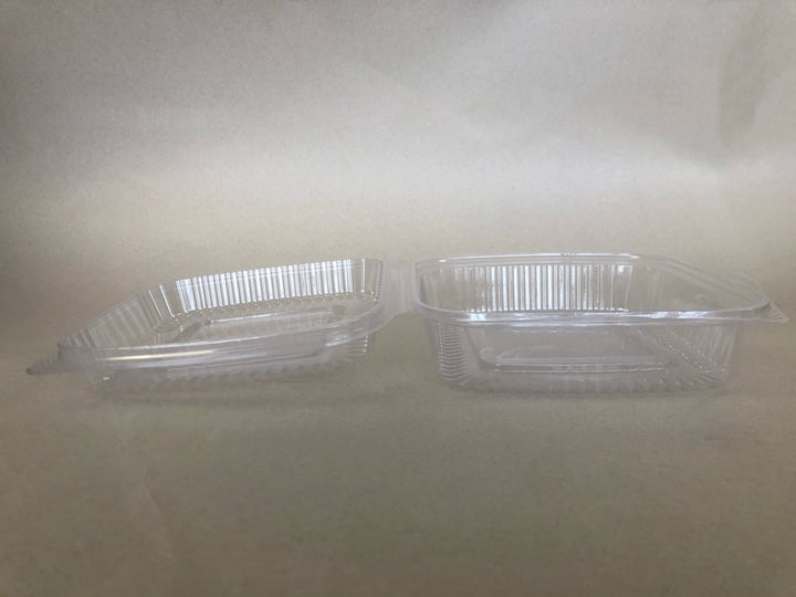8"x 8" x 3" PLA Clamshell 160cs BPI - Disposable Take Away Food Packaging - Canadian Distribution