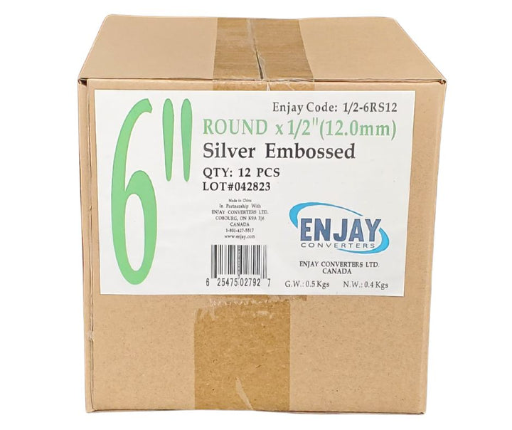 Enjay - Cake Board - Round - Silver - 6x1/2