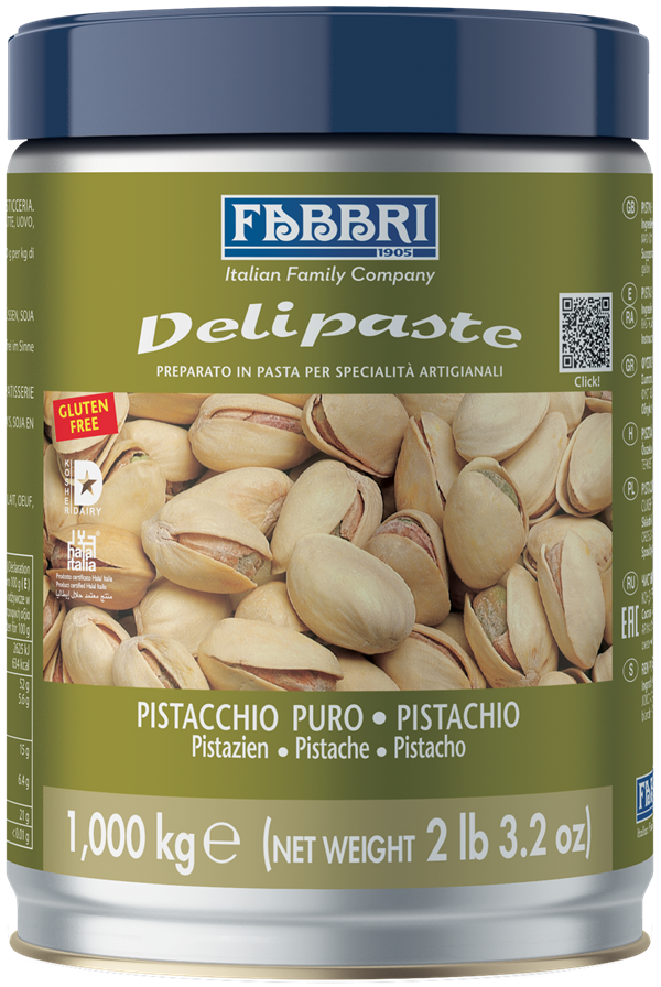 Fabbri PURE PISTACHIO - DELIPASTE (COMPOUND PASTES) - 3 x 1KG Tin - Fabbri Canada