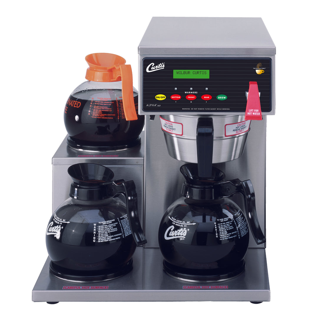 Wilbur Curtis ALP3GTL63A000 - G3 Alpha Decanter Coffee Brewers - 3 Decanter Station with 3 Lower Left Warmers
