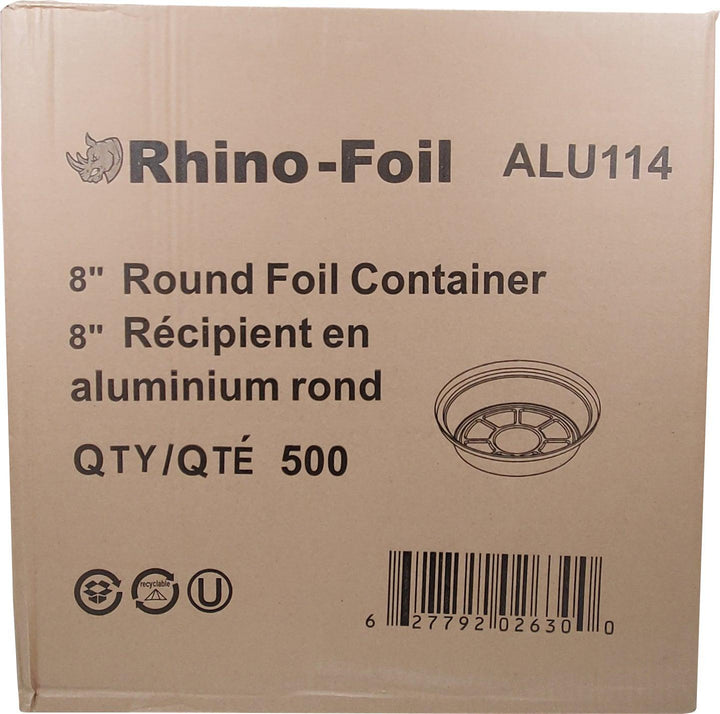 Rhino-Foil - Contenant en feuille d'aluminium ronde de 8" - AR113