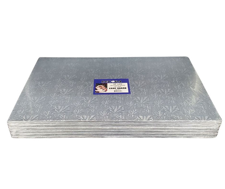 Decora - Cake Board - Silver - Full Slab - 17x25x1/4