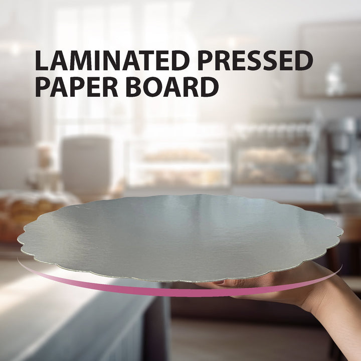 Enjay - Scallop Sheets - 12" - Round - Silver - 0.45 thick