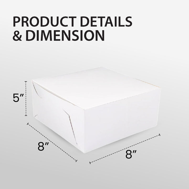 EB - Boîtes à gâteaux blanches - 8x8x5