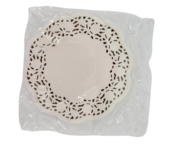 Decora - 5.5" Round Paper Lace Doilies, White - DOI-5376-WH