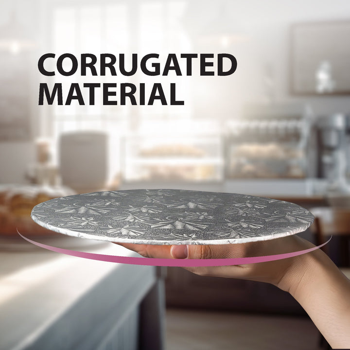 Enjay - Cake Board - Round - Silver - 6x1/4