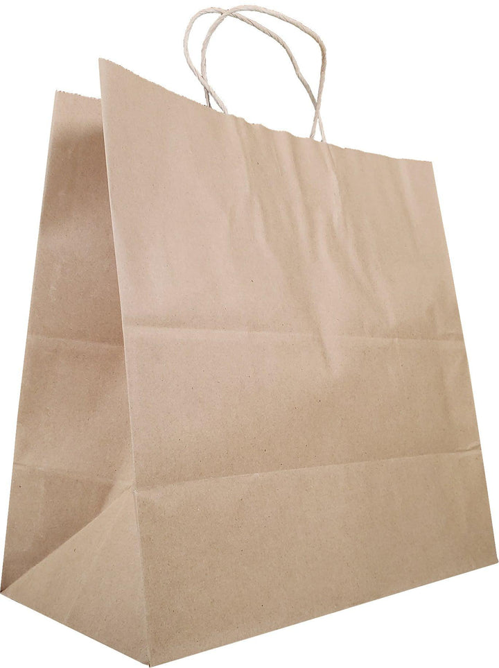 Eco-Craze - Sac en papier kraft 13x7x13 cm - Poignée torsadée - Lot de 250