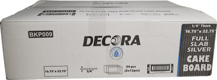 Decora - Plateau à gâteau en carton pleine feuille 42,5 x 58 cm (16 3/4 x 22 3/4 po) - Argent - FS-98628