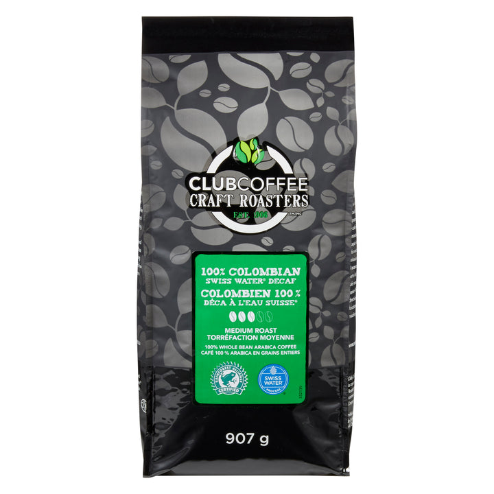 CRAFT ROASTERS 100% COLOMBIAN SWISS WATER® DECAF WHOLE BEAN BAG
