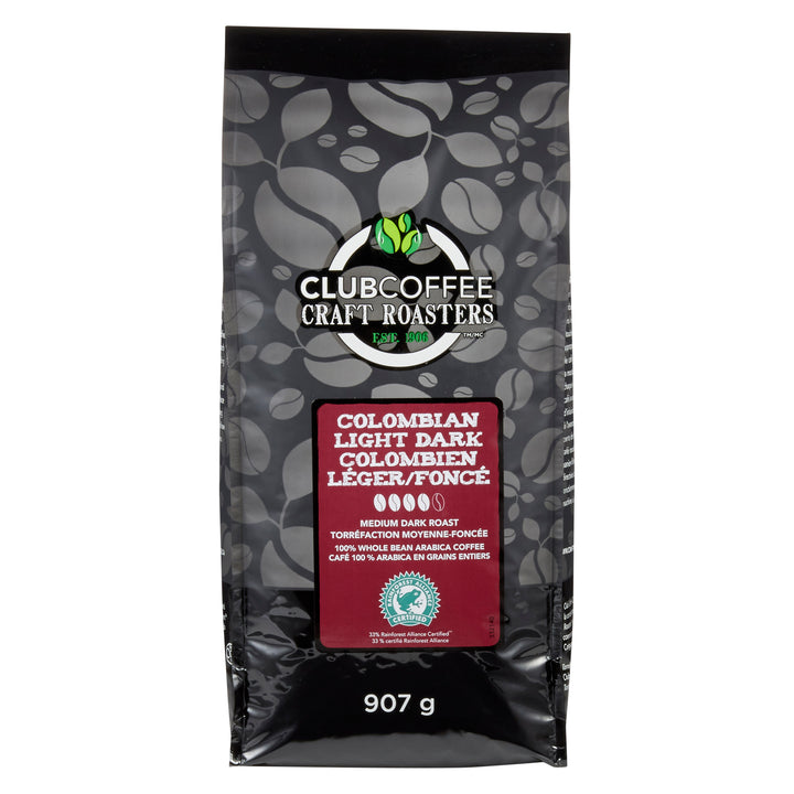 CRAFT ROASTERS COLOMBIAN LIGHT DARK WHOLE BEAN BAG