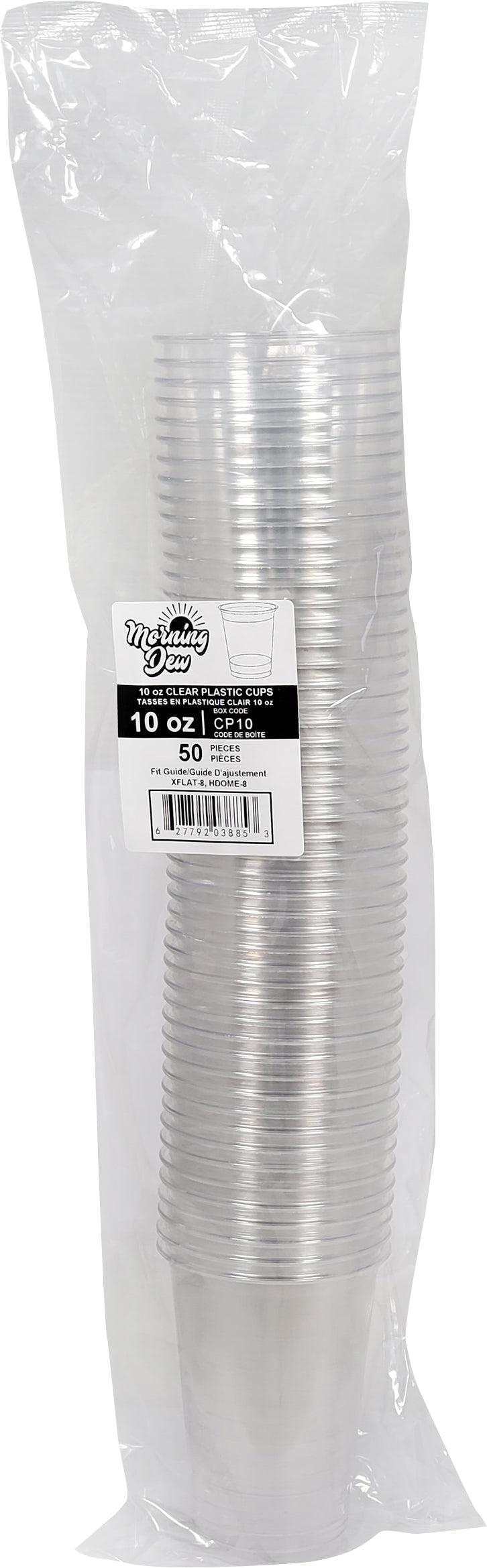 Morning Dew - Gobelet transparent en PET de 296 ml (10 oz) - 78 mm - 20 x 50 unités