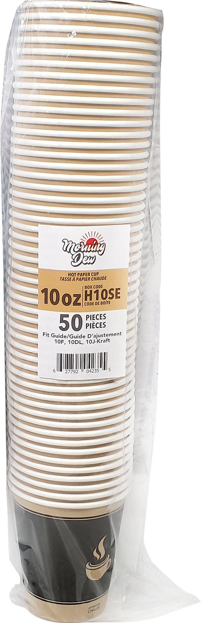 Morning Dew - Tasses à café en papier pour boissons chaudes - 296 ml - Impression ébène - 20 x 50 unités