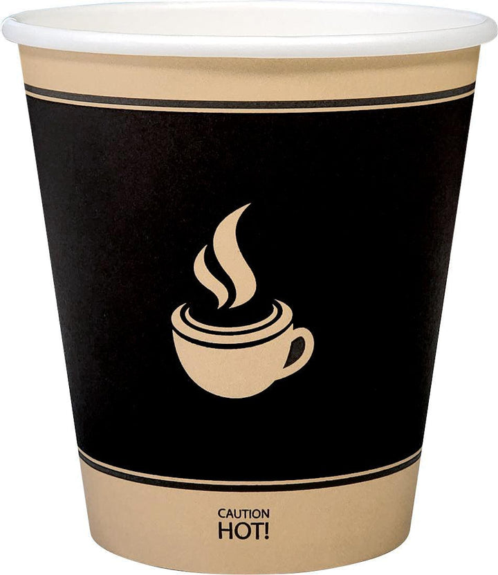 Morning Dew - 10oz Hot Paper Cups - Ebony Print - 20 x 50 count