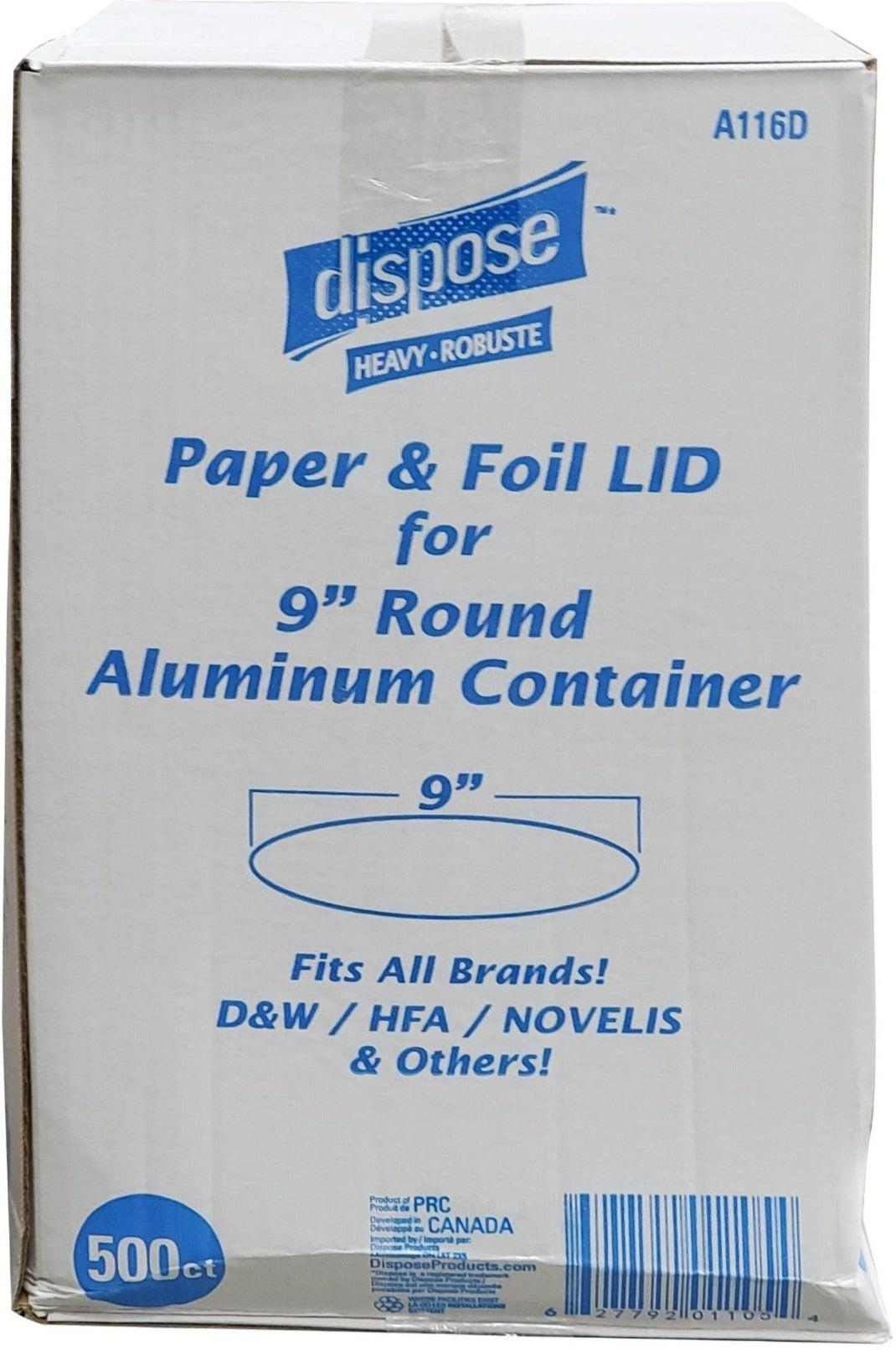 Rhino - Paper Lids for 9" Aluminium Containers - Heavy