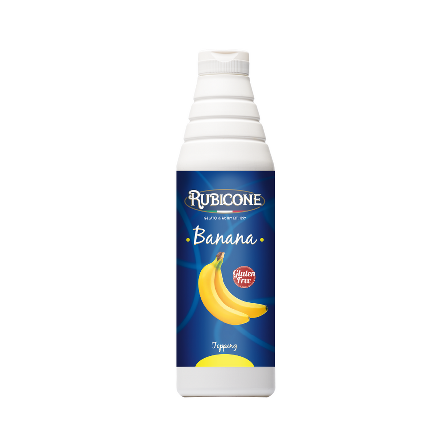 Banana Topping - 1 KG Squeeze Bottle - Rubicone Canada, Canadian Distribution