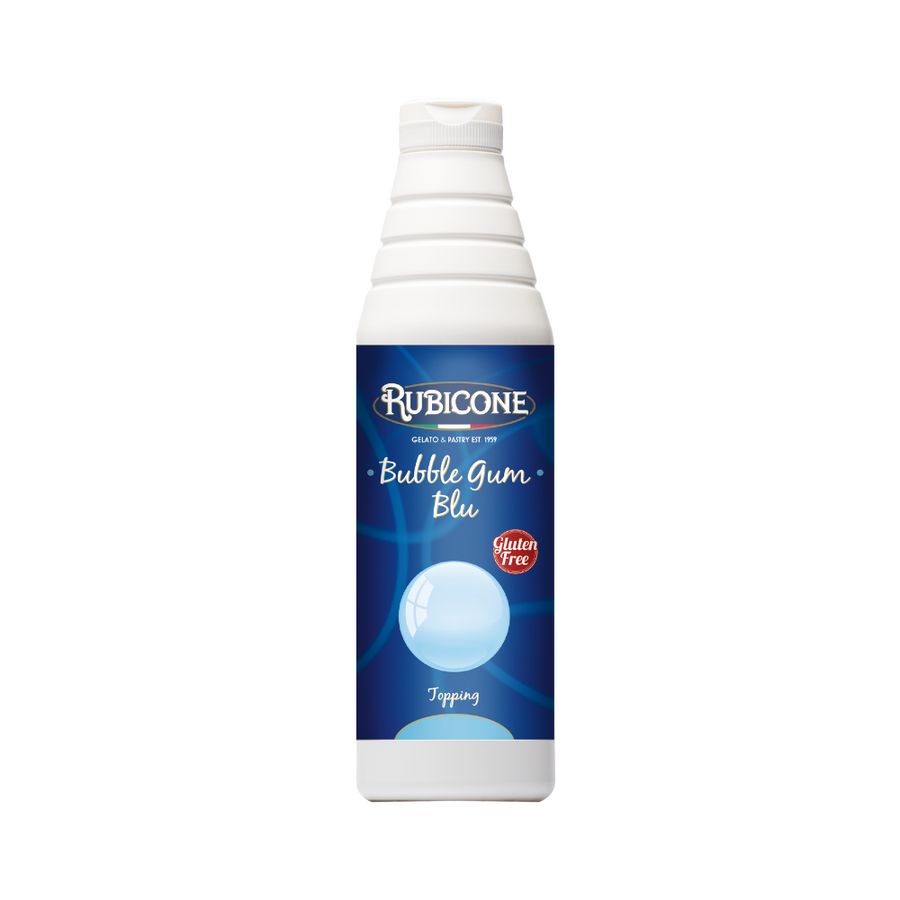 Blue Bubble Gum Topping Sauce - 1 KG Squeeze Bottle - Rubicone Canada