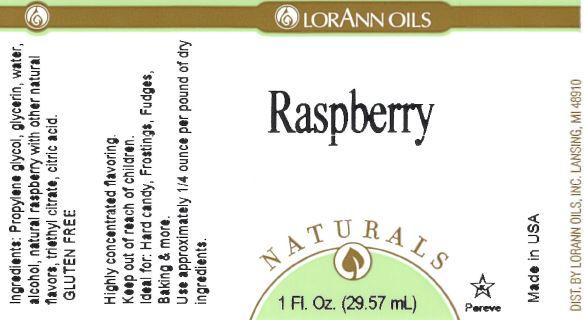Raspberry Flavoring - Compounded Natural Flavors Label