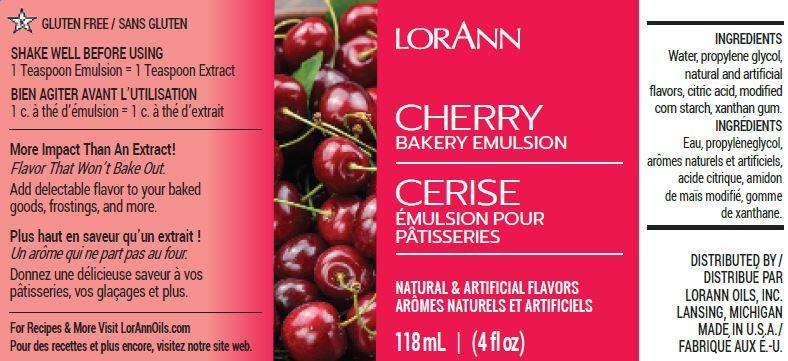 Cherry Bakery Emulsion - 4 oz. - 16 oz., 1 Gallon, 5 Gallons - Bakery Emulsions Canada