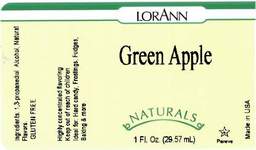 Green Apple Flavoring - Compounded Natural Flavors Label