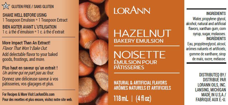 Hazelnut Bakery Emulsion - 4 oz. - 16 oz., 1 Gallon, 5 Gallons - Bakery Emulsions Canada