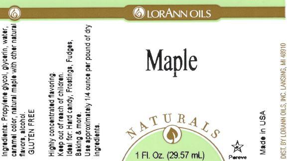 Maple Flavoring - Compounded Natural Flavors Label