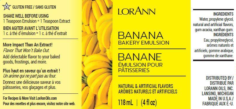 Banana Bakery Emulsion - 4 oz. - 16 oz., 1 Gallon, 5 Gallons - Bakery Emulsions Canada