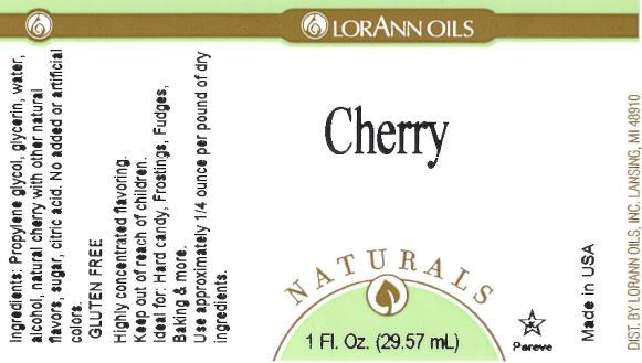 Cherry Flavoring - Compounded Natural Flavors Label
