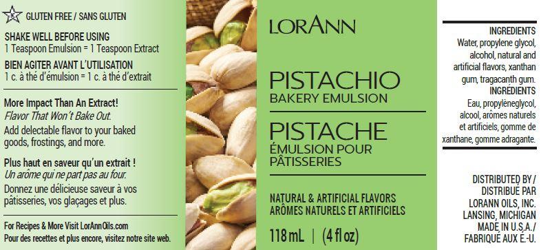 Pistachio Bakery Emulsion - 4 oz. - 16 oz., 1 Gallon, 5 Gallons - Bakery Emulsions Canada