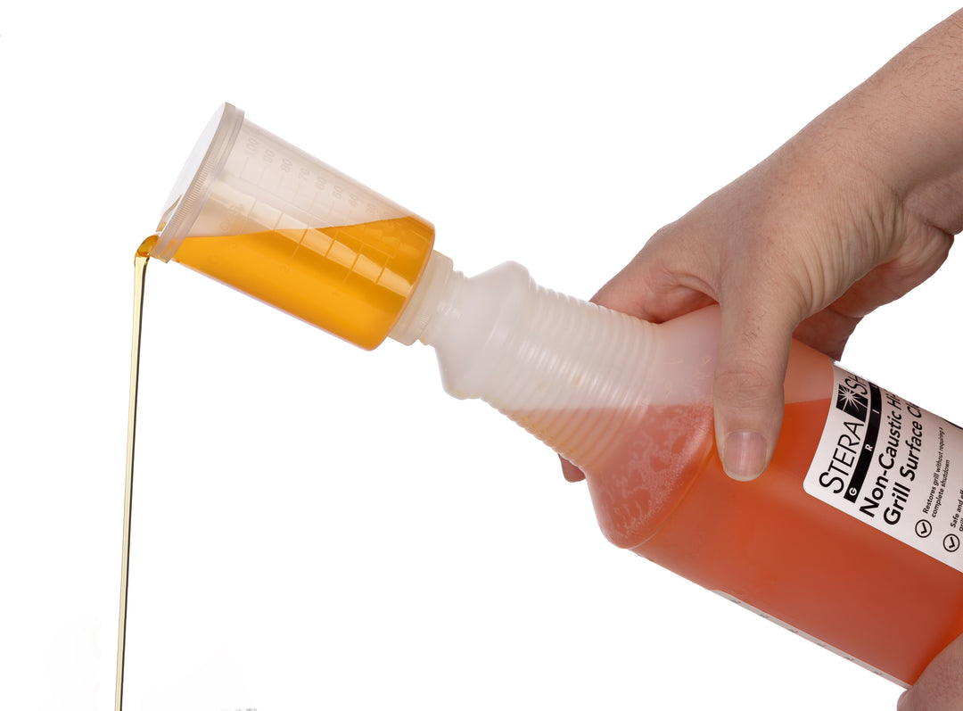 Stera-Sheen Nettoyant pour gril, sans danger pour les aliments, non caustique, puissant nettoyant pour surfaces de gril et de plaque chauffante, surfaces chaudes propres, 1 bouteille de 32 fl oz