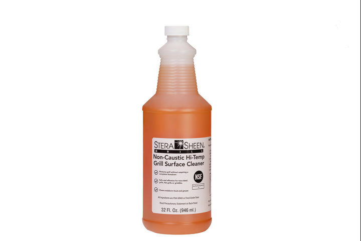 Stera-Sheen Nettoyant pour gril, sans danger pour les aliments, non caustique, puissant nettoyant pour surfaces de gril et de plaque chauffante, surfaces chaudes propres, 1 bouteille de 32 fl oz