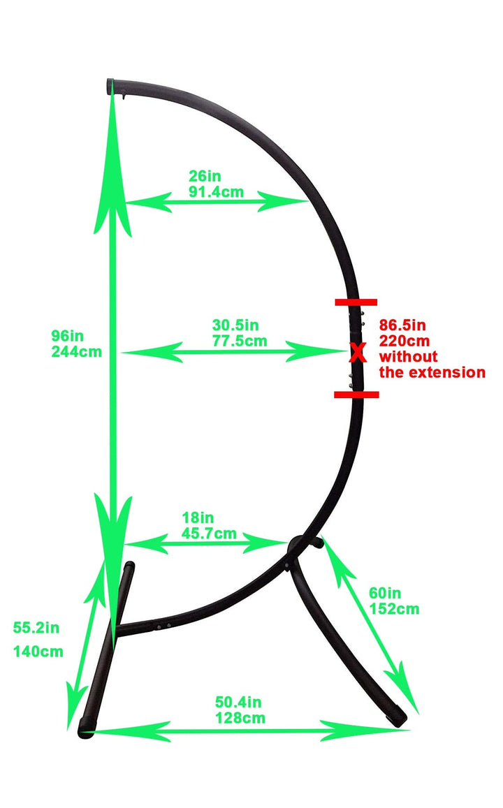 Colombian Hammock Chair with Universal Chair Stand - Part of the Collective Marketplace Collection