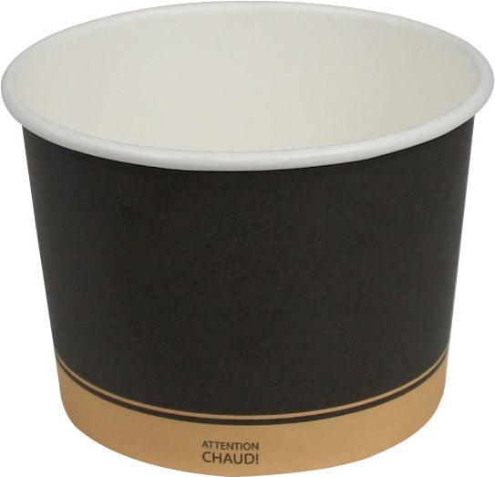 Morning Dew - 16 oz Paper Soup Container - Ebony Print - 20 x 25 count