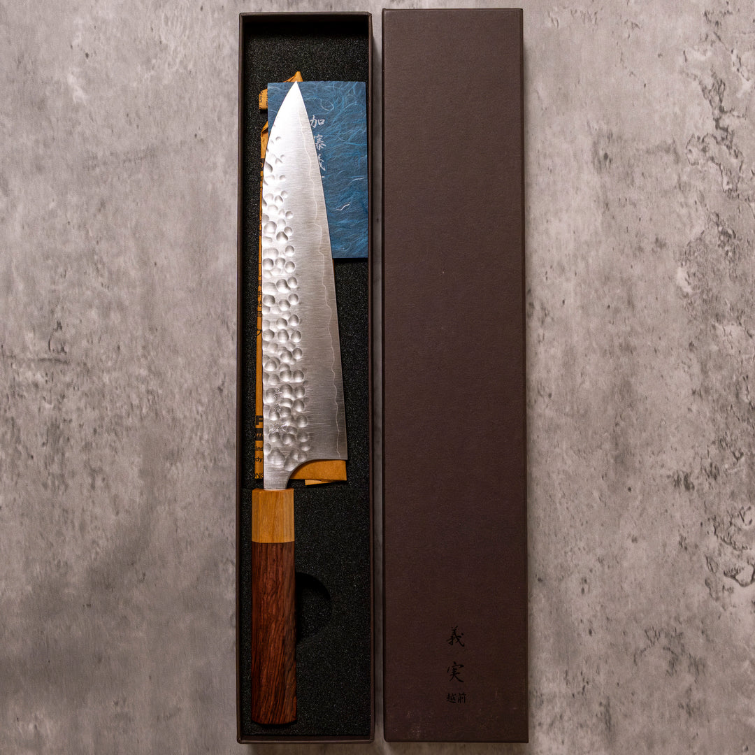 Yoshimi Kato Ginsan Gyuto 215 mm