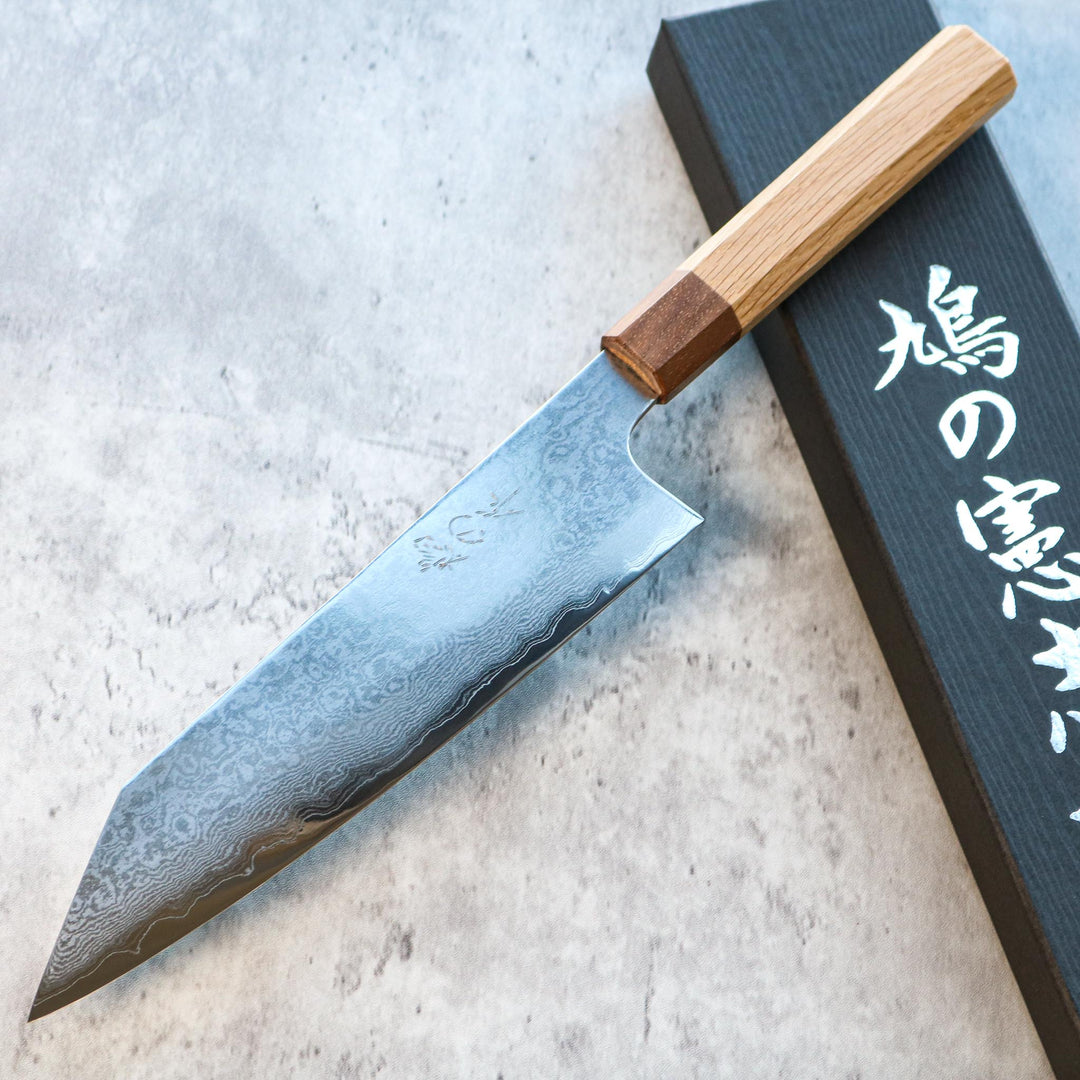 Kenshiro Hatono Ginsan Damas Gyuto 210 mm Chêne