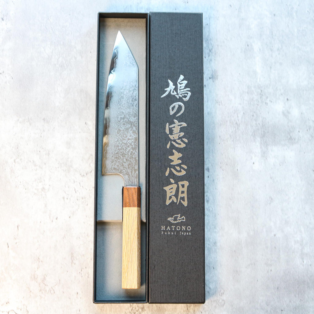 Kenshiro Hatono Ginsan Damas Gyuto 210 mm Chêne